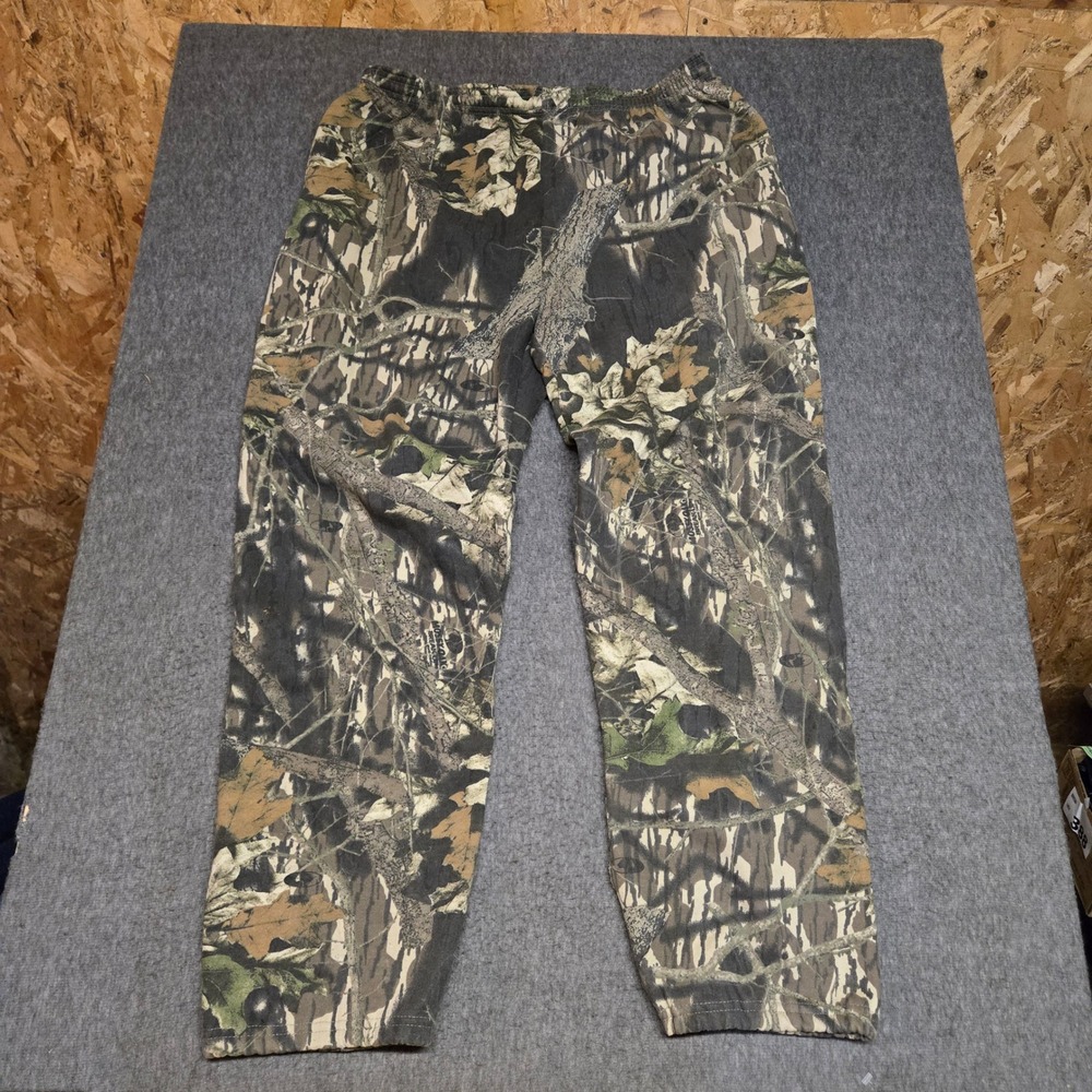 Vintage 90s Jerzees Outdoor Camo Sweatpants Mens 2XL Mossy Oak Break Up USA Made